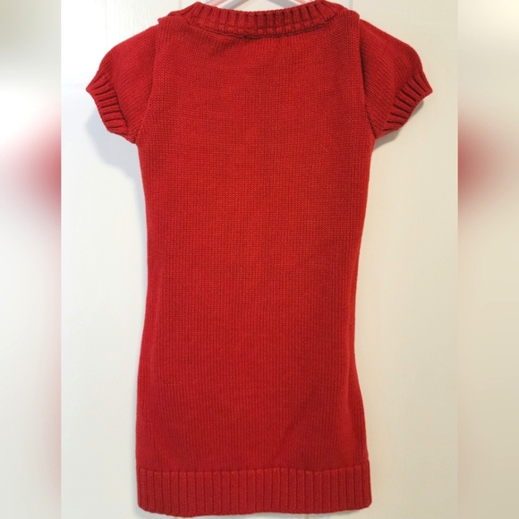 Gently Used-Toddler Girls-E. Land-Knit Sweater Dress-Red-Size 2T - Picture 2 of 3